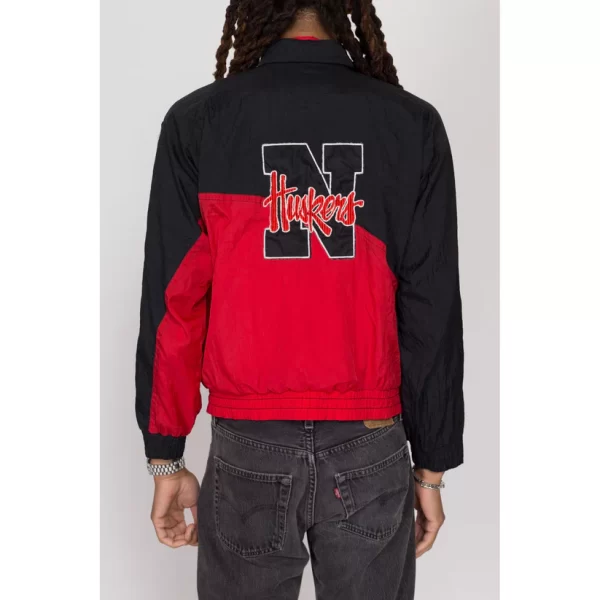 90s University Of Nebraska Huskers Windbreaker Nylon Jacket