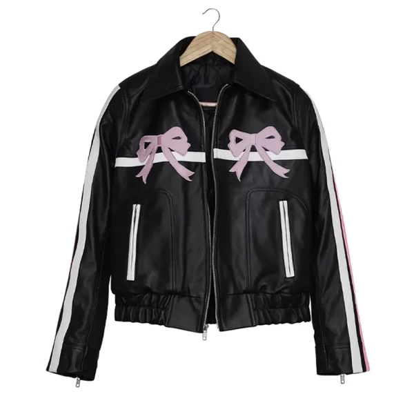 Arcana Archive Bow Black Leather Jacket