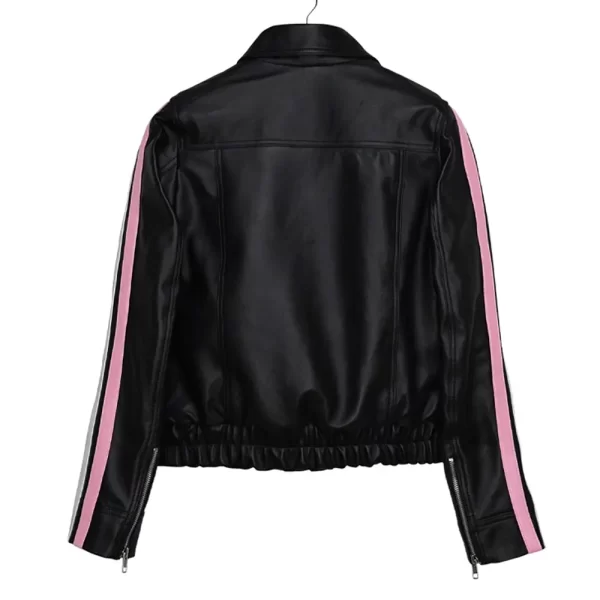 Arcana Archive Diddi Moda Bow Black Leather Bomber Jacket