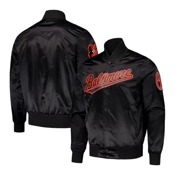 Baltimore Orioles Wordmark Satin Black Jacket