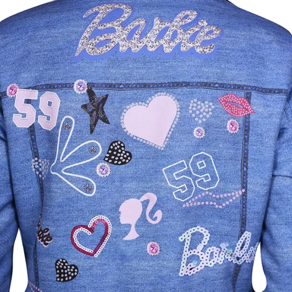 Barbie Unique Vintage Barbie Logo Kerstie Jean Jacket