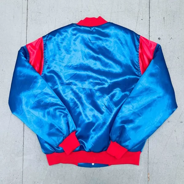 Chicago Cubs 1992 Royal Bomber Full-Snap Satin Jacket