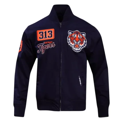 Detroit Tigers Area Code Navy Blue Jacket