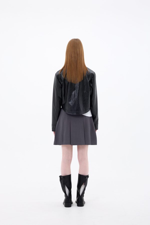 Dim Light Leather Zip Jacket