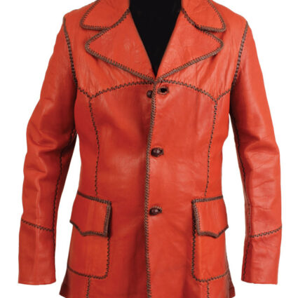 Elvis Presley Worn Custom Made Long Brown Leather Jacket