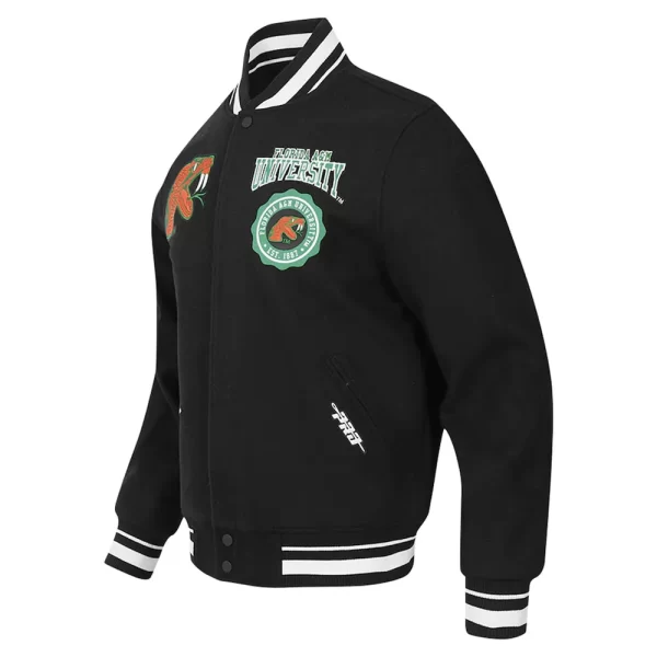 Florida A&M Rattlers Crest Black Wool Varsity Jackets