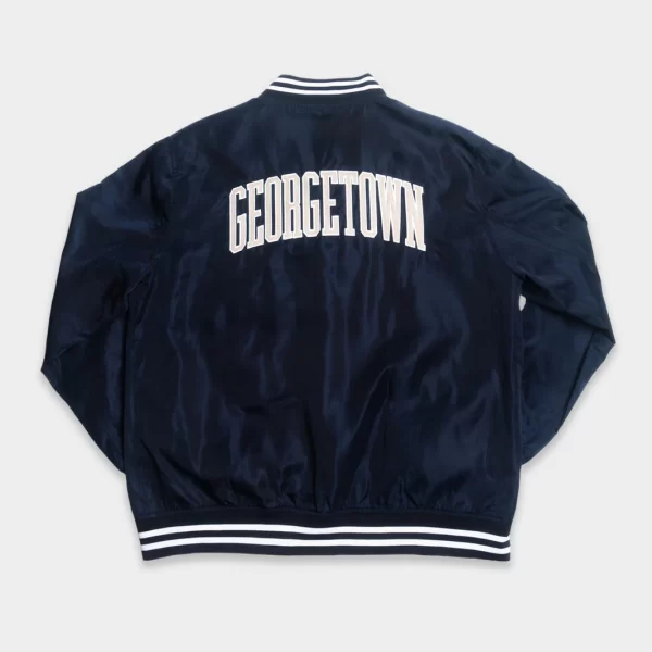 Georgetown Hoyas Vintage Logo Satin Bomber Jacket