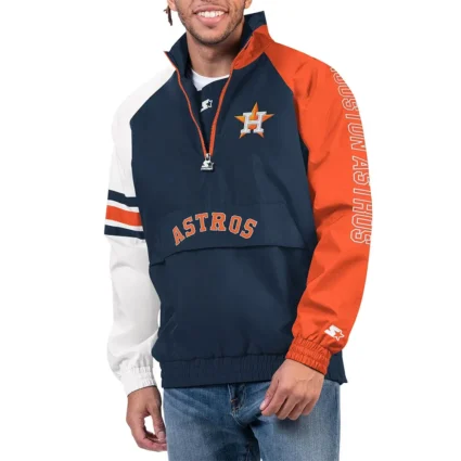 Houston Astros Elite Half Zip Pullover Nylon Jacket