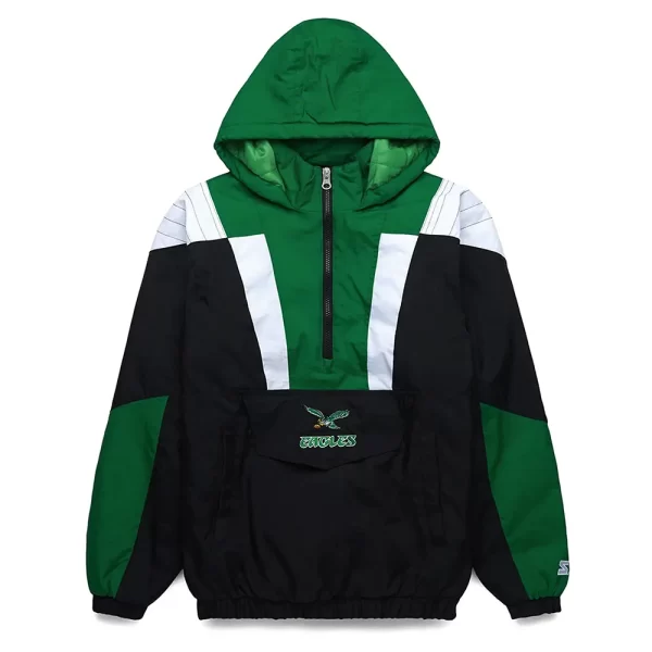 Jason Kelce Philadelphia Eagles Green & Black Pullover Jacket