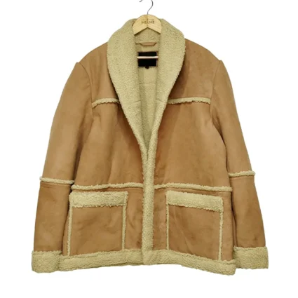 Jon Hamm Fargo Shearling Brown Leather Jacket