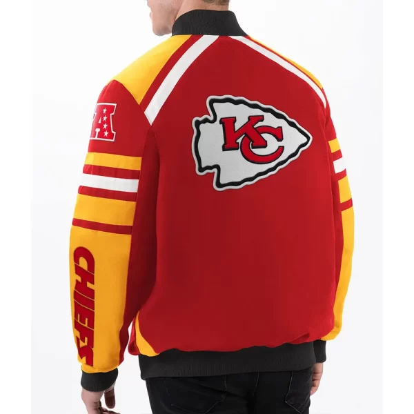 Kansas City Chiefs Power Forward Racing Red Full-Snap Cotton Jacket