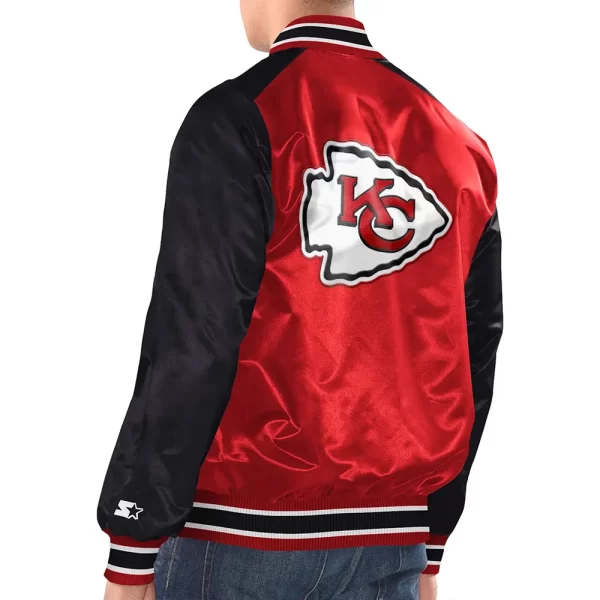 Kansas City Chiefs Renegade Varsity Full-Snap Satin Jacket