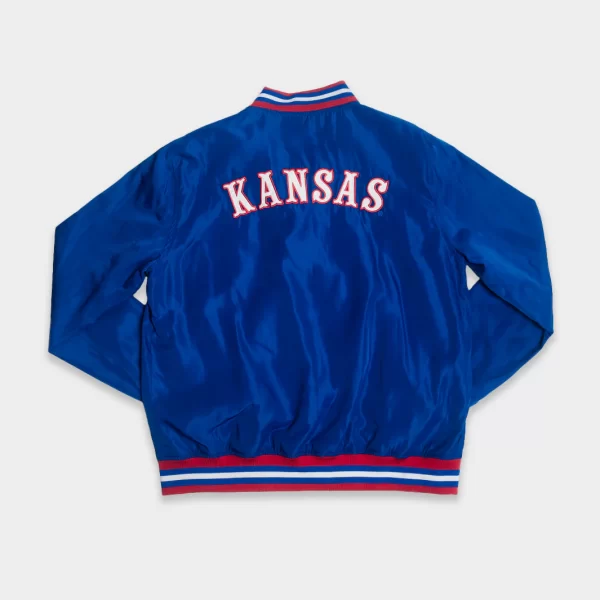 Kansas Jayhawks Retro Circus Font Bomber Blue Jacket