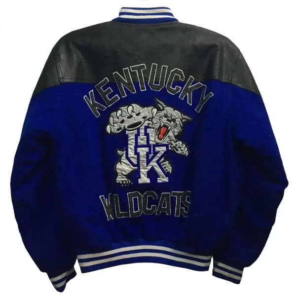 Kentucky Wildcats Blue and Black Full-Zip Wool & Varsity Jacket