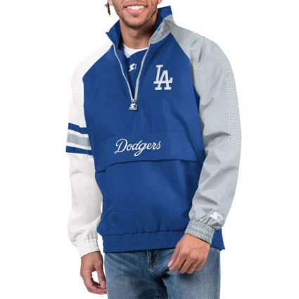 LA Dodgers Elite Half Zip Pullover Nylon Jacket