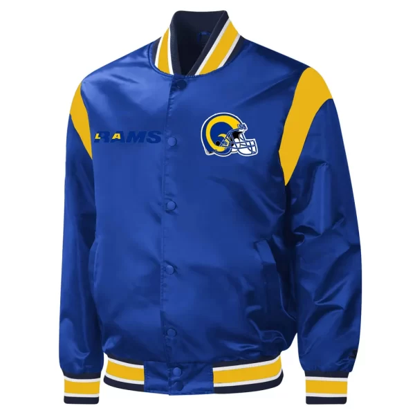 Los Angeles Rams Carneros Blue Satin Jacket