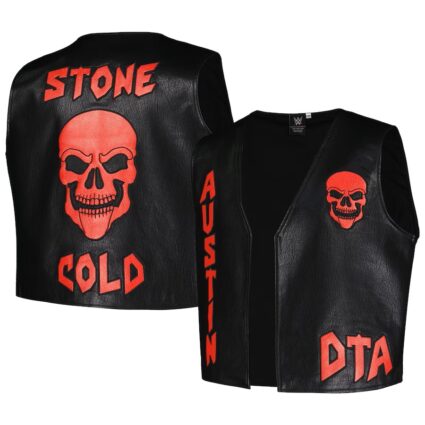 Men's WWF Black "Stone Cold" Steve Austin DTA Replica Vest