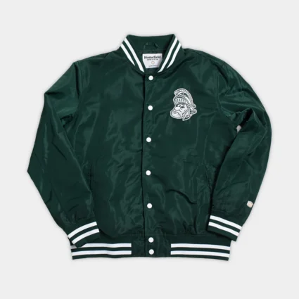 Michigan State Script Satin Bomber Jacket