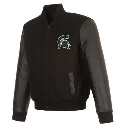 Michigan State Spartans Wool Varsity Black Jacket
