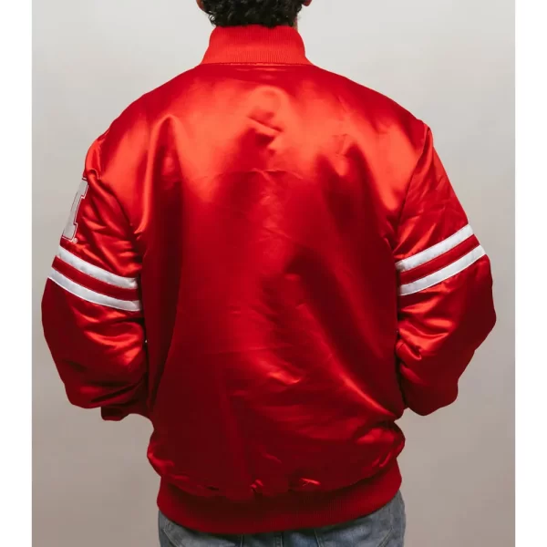 Nebraska Cornhuskers Striped Red Bomber Jacket