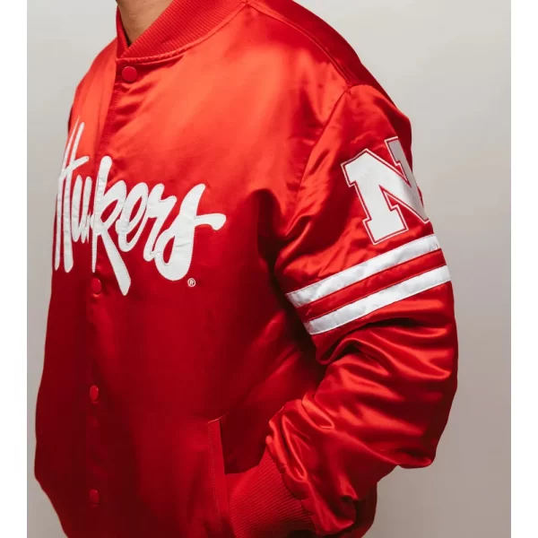 Nebraska Cornhuskers Striped Red Bomber Jackets