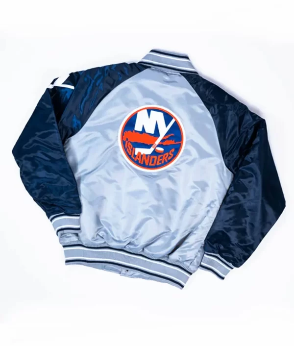 New York Islanders Youth Navy and Gray Satin Jacket