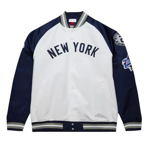 New York Yankees Navy and White Lightweight Satin Jacket