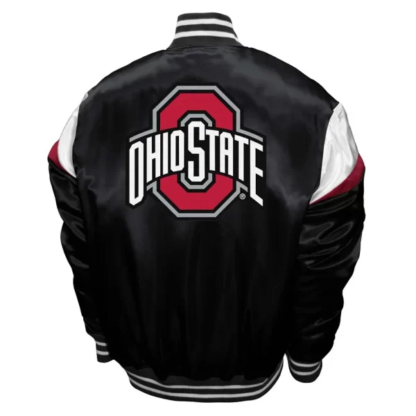 Ohio State Buckeyes Power Satin Black Jacket