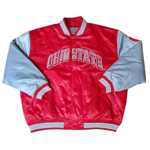 Ohio State Buckeyes Red and Gray Bomber Jacket