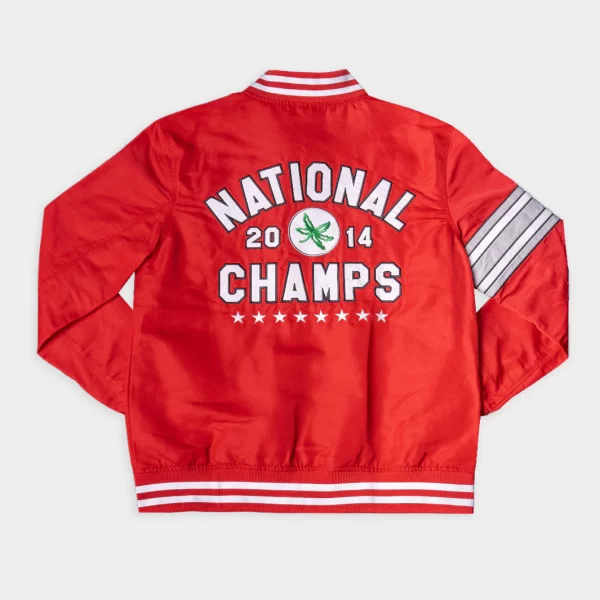 Ohio State Football 2014 National Champions Bomber Red Jacket