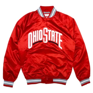 Ohio State Lightweight Red Varsity Satin Jacket