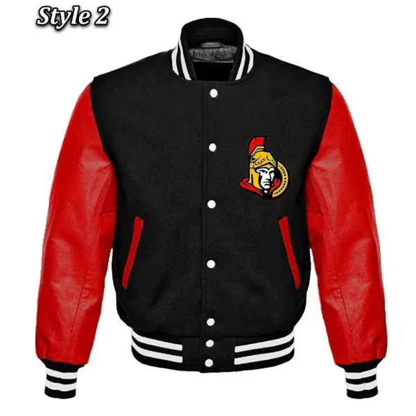 Ottawa Senators Rare Varsity Wool And Leather Jacket