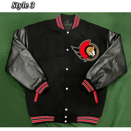 Ottawa Senators Rare Varsity Wool And Leather Jacket