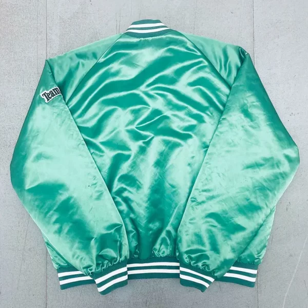 Philadelphia Eagles 1980’s Green Full-Snap Satin Bomber Jacket