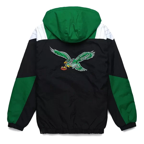 Philadelphia Eagles Jason Kelce Half-Zip Green & Black Pullover Jacket