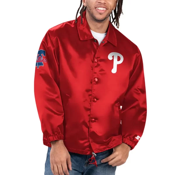 Philadelphia Phillies Option Route Coaches Red Jacket