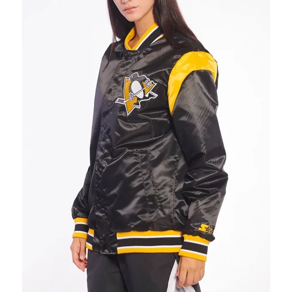 Pittsburgh Penguins Teddy Black Satin Jacket