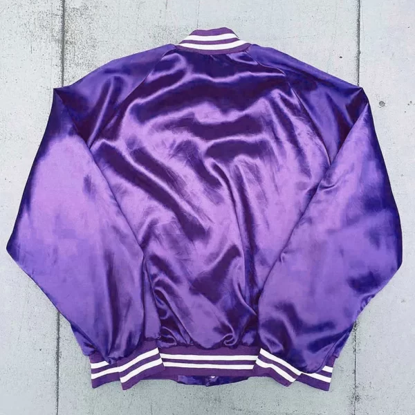 Purple Phoenix Suns 1990’s Bomber Satin Full-Snap Jacket