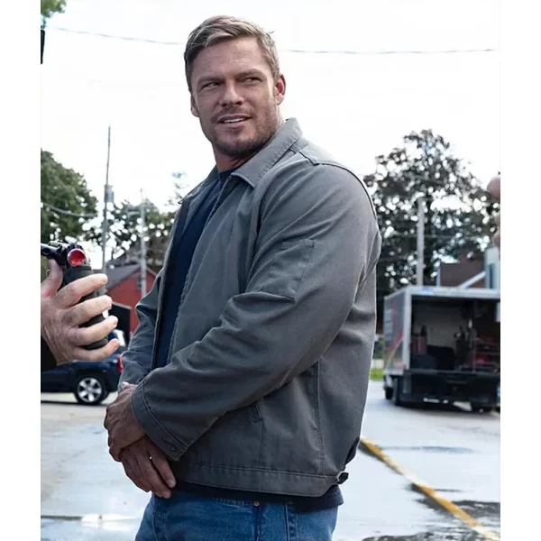 Reacher Season 2 Alan Ritchson Gray Cotton Jacket