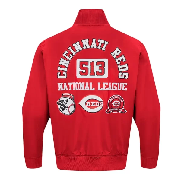 Red Cincinnati Reds Area Code Full-Zip Cotton Jacket