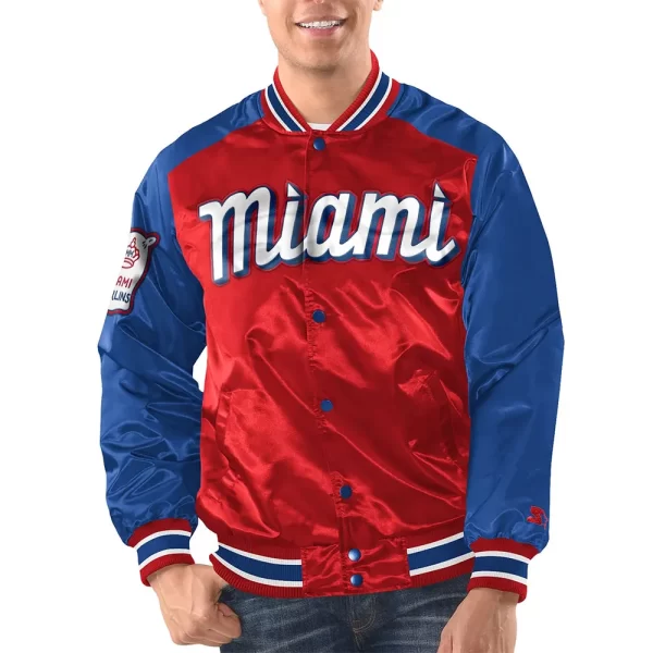 Renegade Florida Marlins Red and Blue Jacket