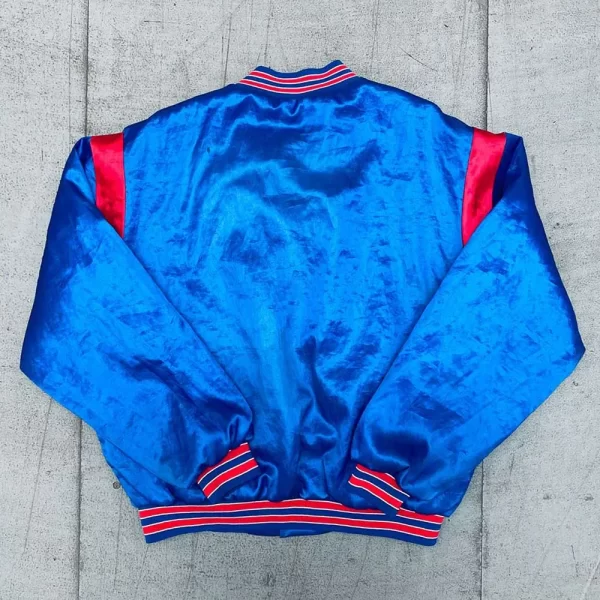 Royal Buffalo Bills 1990’s Teddy Full-Snap Varsity Satin Jacket