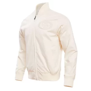 San Francisco 49ers Cream Satin Jacket