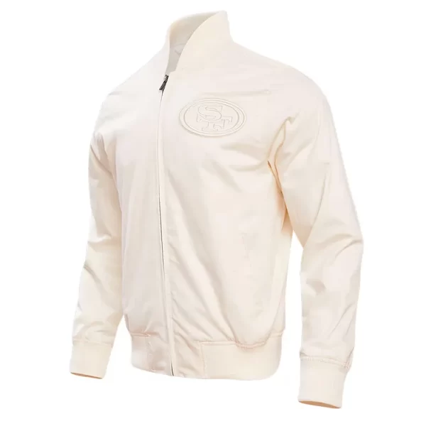 San Francisco 49ers Cream Satin Jacket