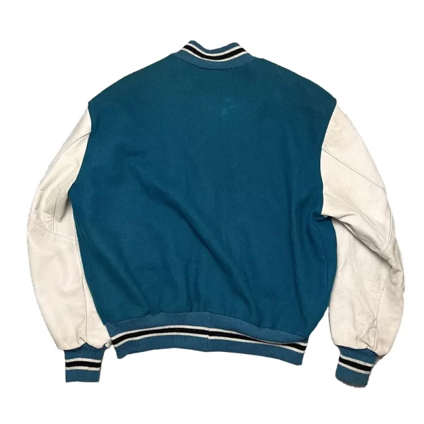 San Jose Sharks 90’s Teal and White Varsity Wool Jacket