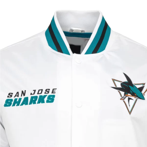 San Jose Sharks City Collection Satin White Jacket