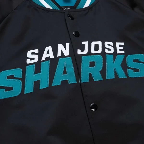 San Jose Sharks Current Logo Satin Black Jacket