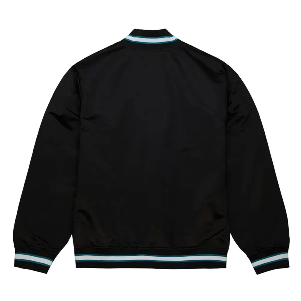 San Jose Sharks Team OG 2.0 Black and Teal Lightweight Satin Jacket