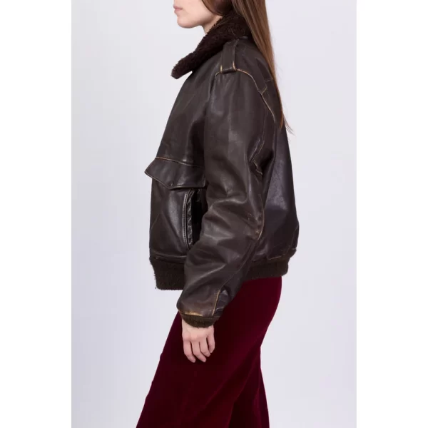 Schott G-1 Brown Leather Bomber Flight Jacket