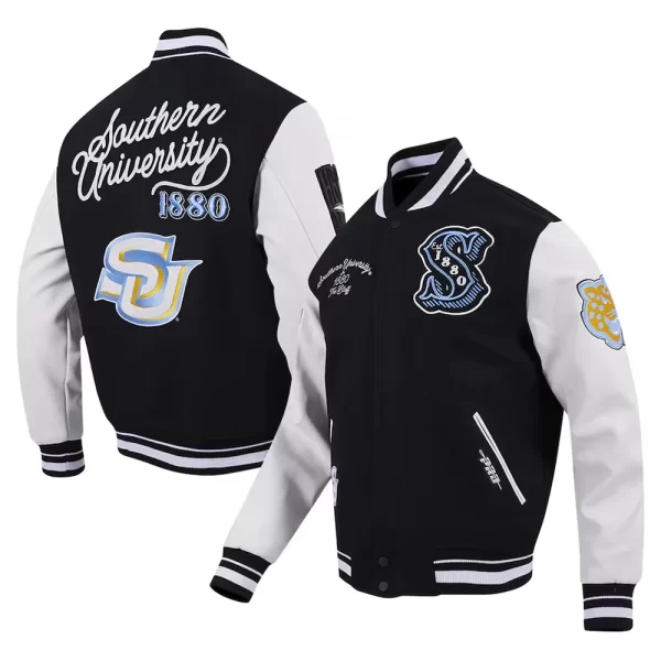 Southern University Jaguars Black & White Varsity Jackets